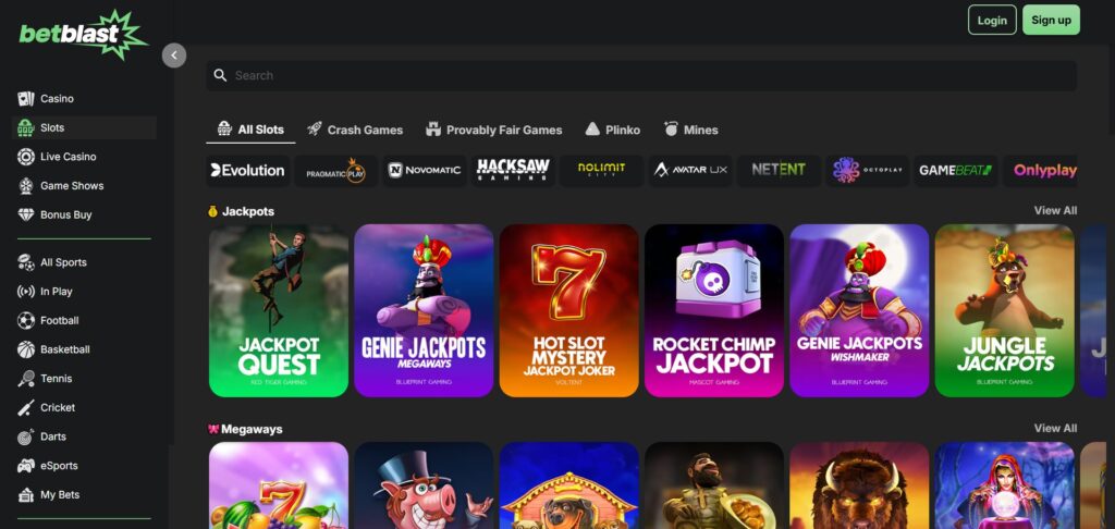 Discover BetBlast Casino slot games