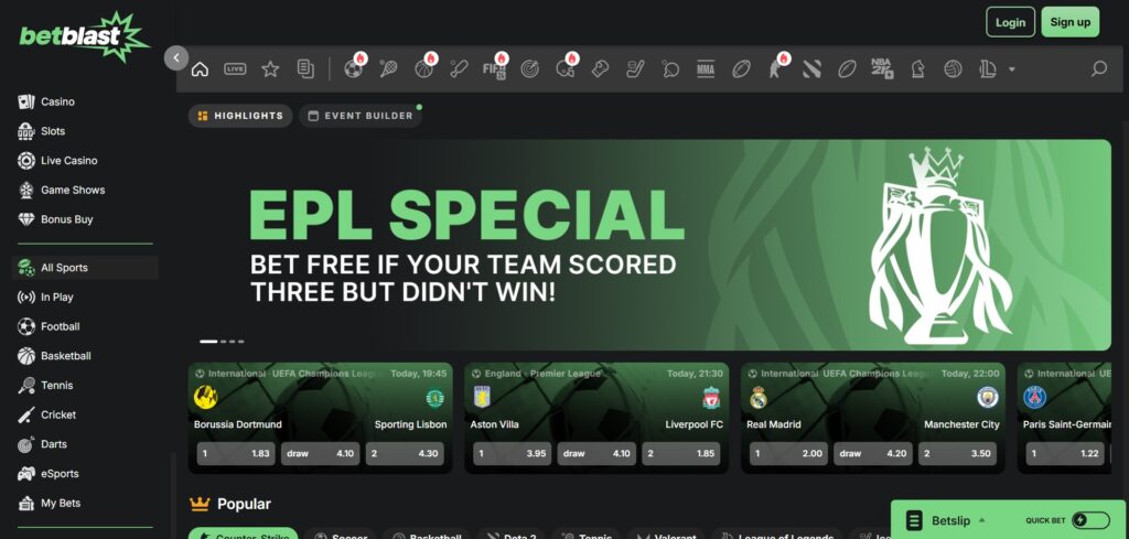 Discover BetBlast Casino sports betting