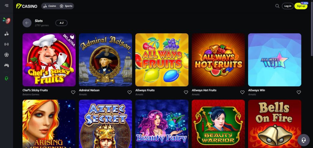 Discover F7 Casino slot page