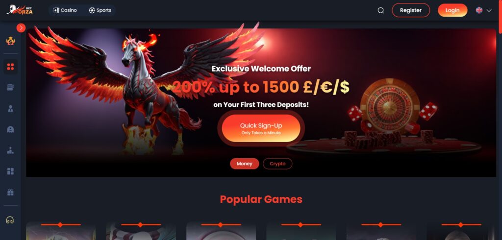 ForzaBet Casino Home Page