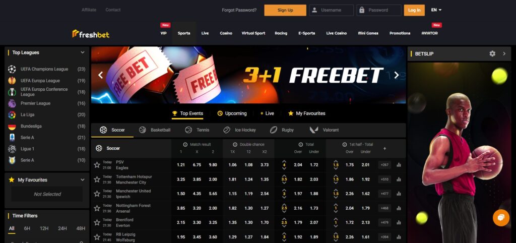 FreshBet Casino Sports Page