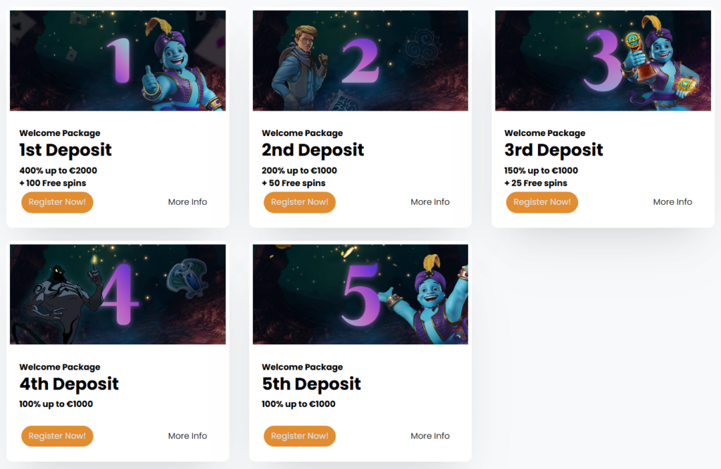 Discover Golden Genie Casino promotions