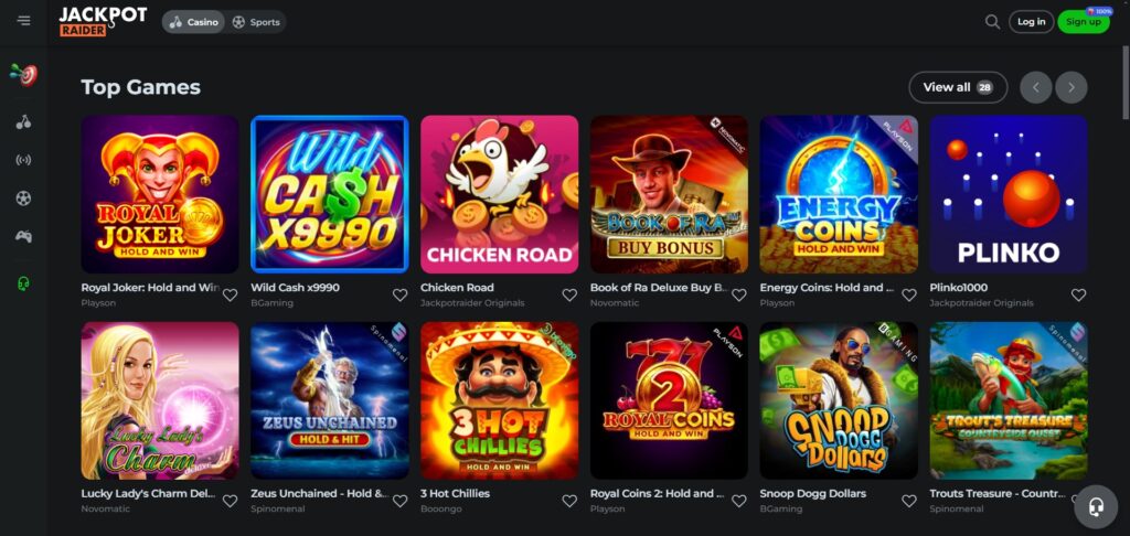 Discover Jackpotraider Casino games
