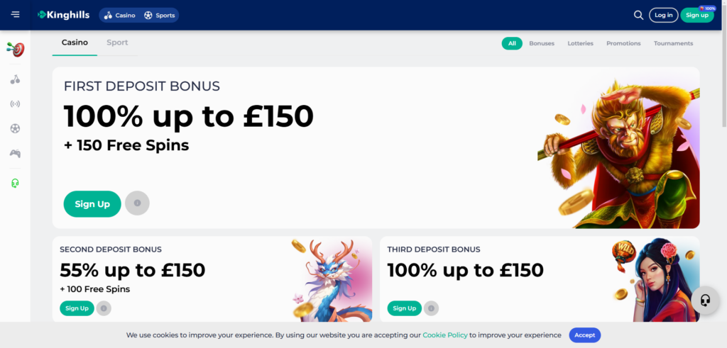 Discover KingHills Casino promotion page