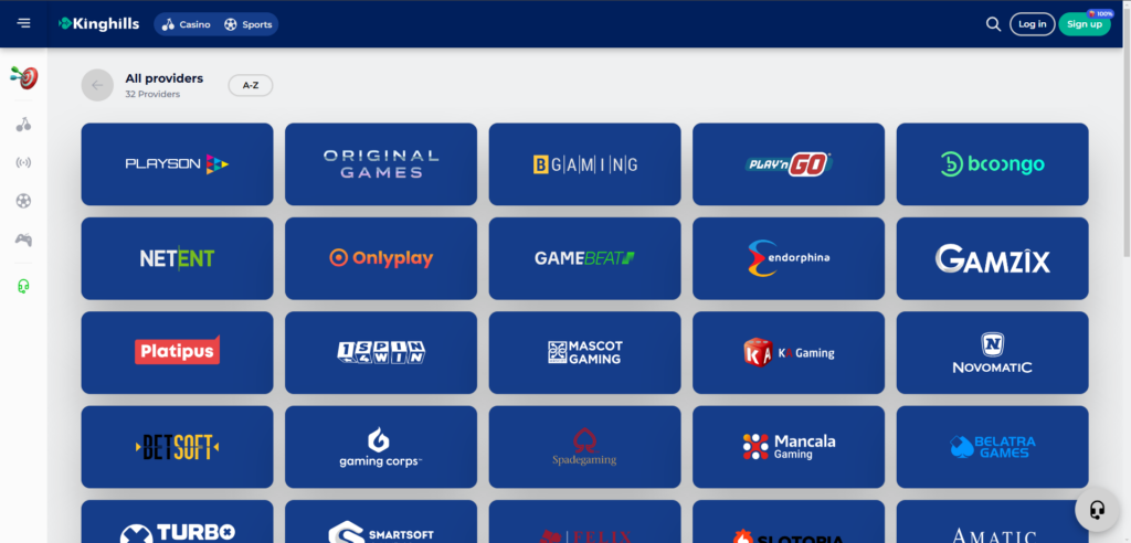 Discover KingHills Casino providers