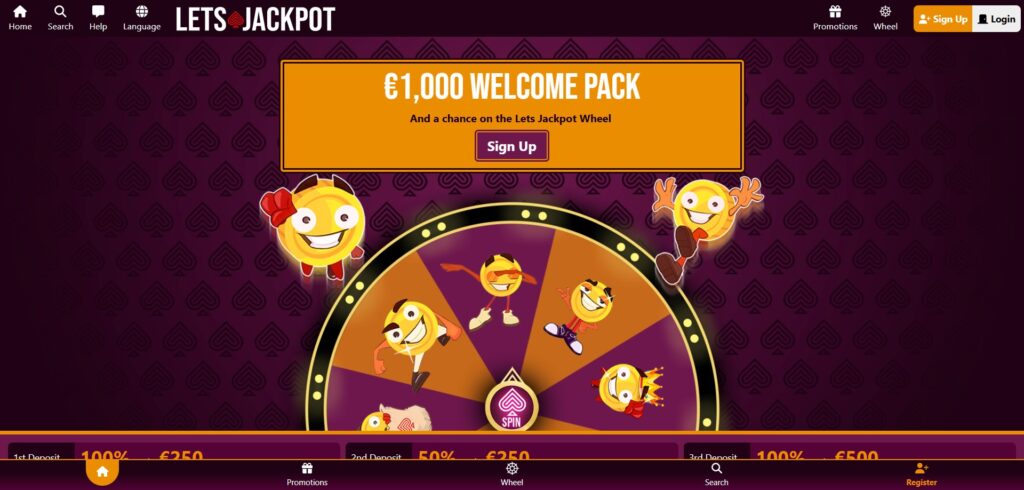 Lets Jackpot Home Page