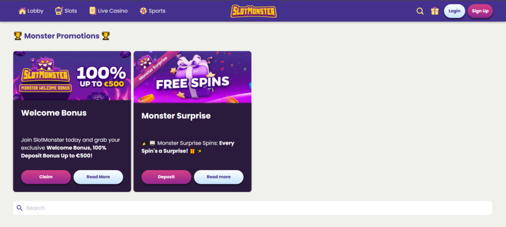 Discover Slotmonster Casino promotions