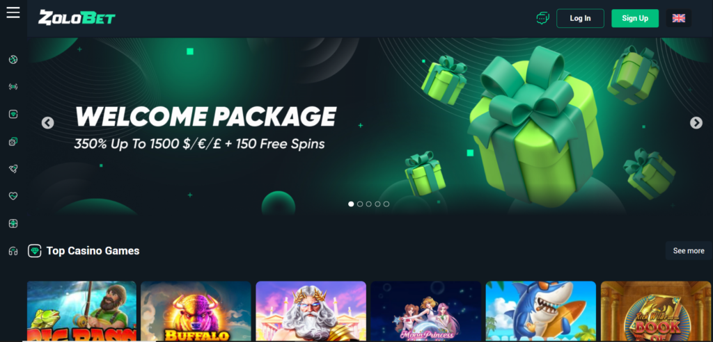 Explore Zolobet Casino homepage