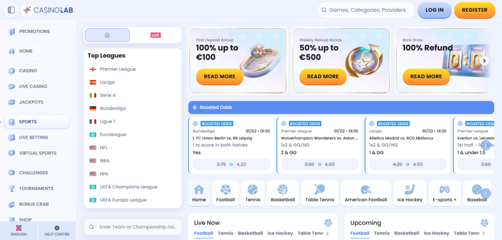 Explore Casinolab sports betting