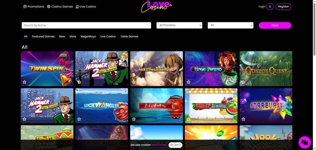 Learn about Love Casino games
