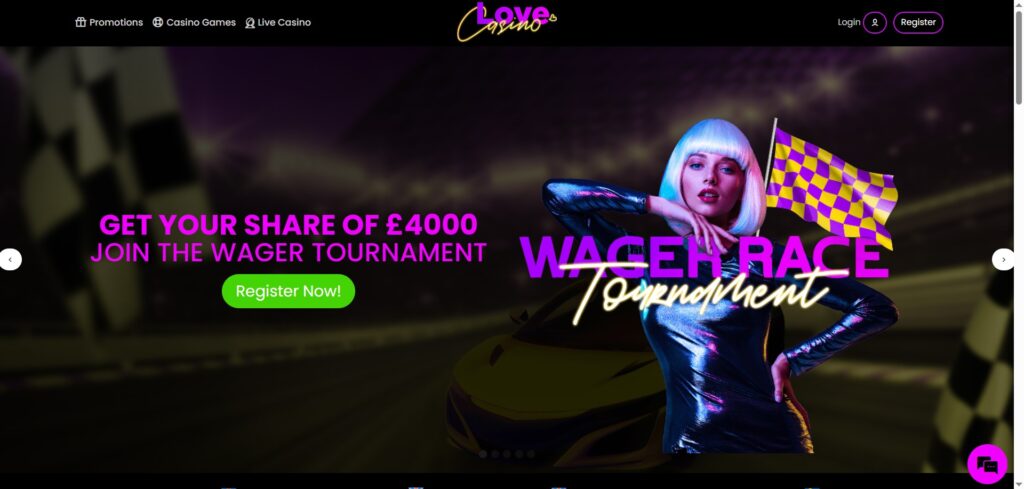 Learn about Love Casino homepage