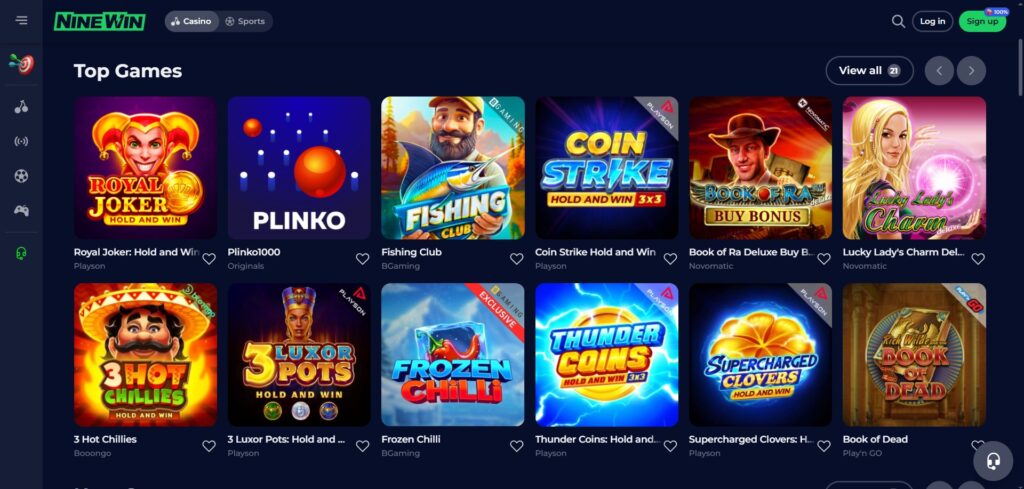 Explore NineWin Casino games