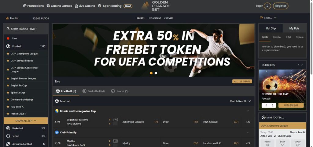 Discover Golden Pharaoh Casino sports betting