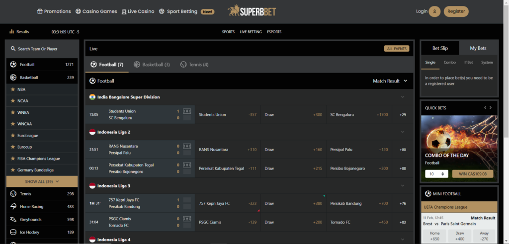 Explore Superb.bet Casino sport betting