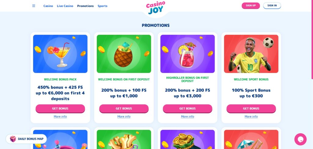 Explore Bonus Opportunities at Casinojoy Casino