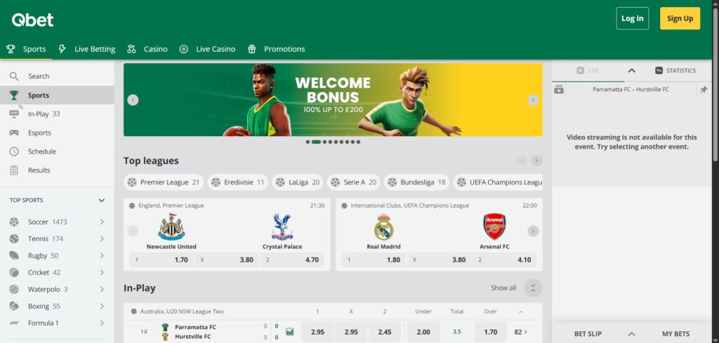 Sports Betting at Qbet Casino