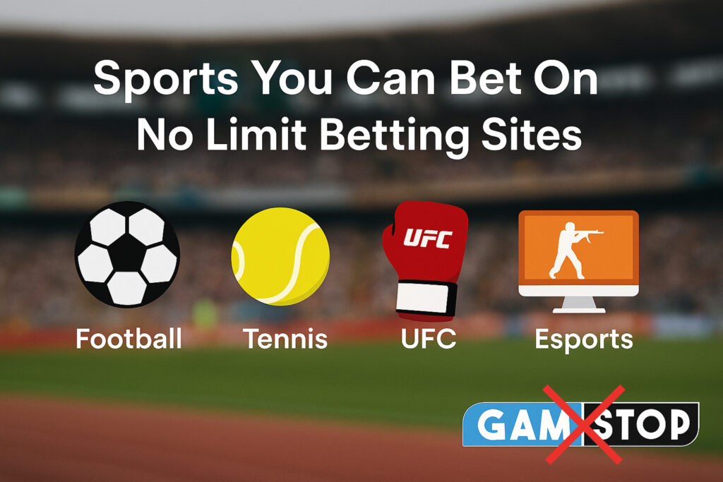 Explore sports you can bet on no limit betting sites