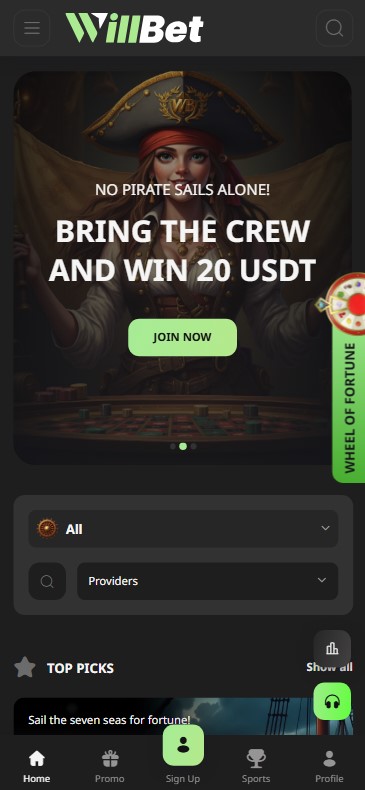 Explore WillBet Casino mobile app
