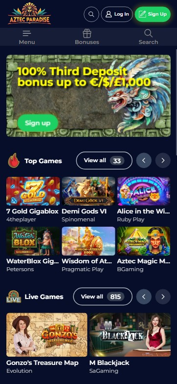 Discover Aztec Paradise Casino mobile app