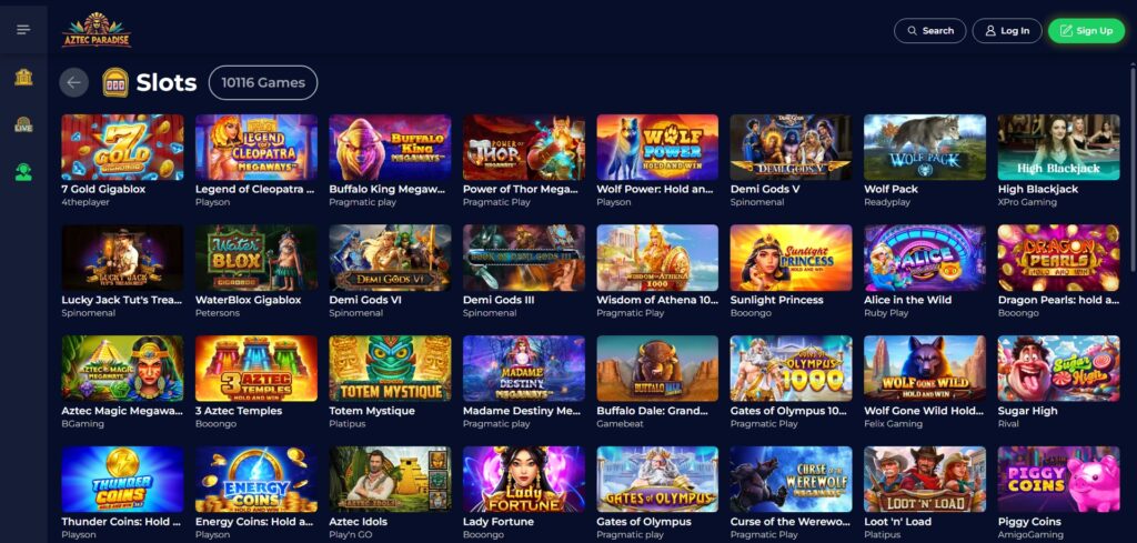 Explore Aztec Paradise Casino slots