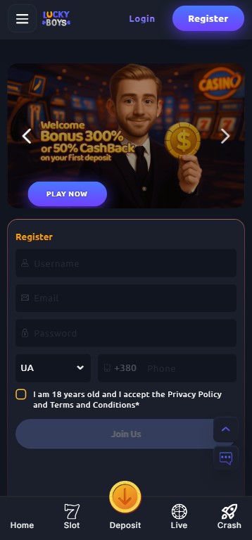 Learn about Lucky Boys Casino mobile app