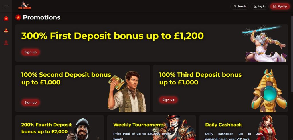 Discover Mr Jones Casino promotions
