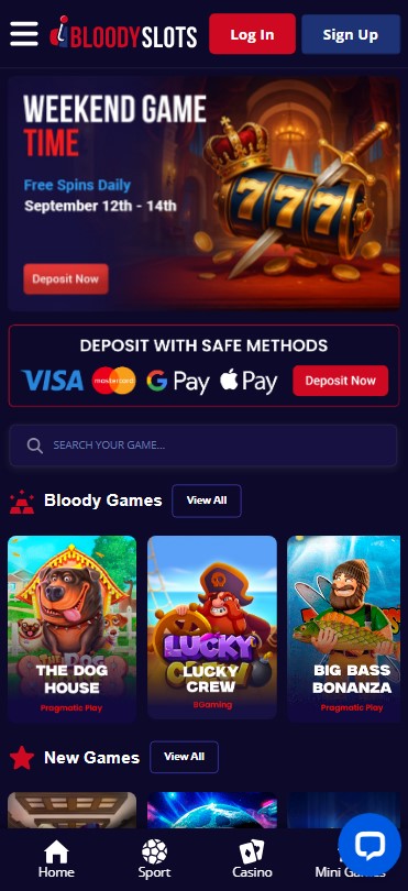 Discover BloodySlots Casino mobile platform