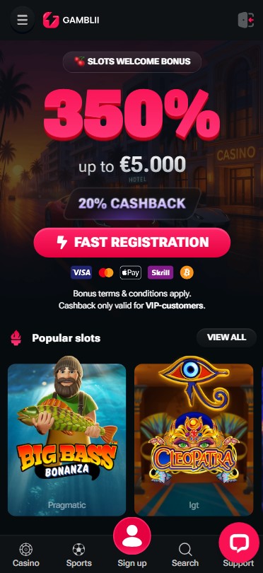 Discover Gamblii Casino on mobile devices