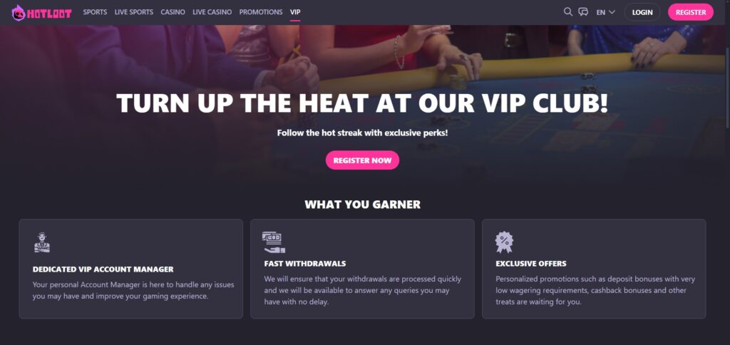 Explore HotLoot Casino VIP club