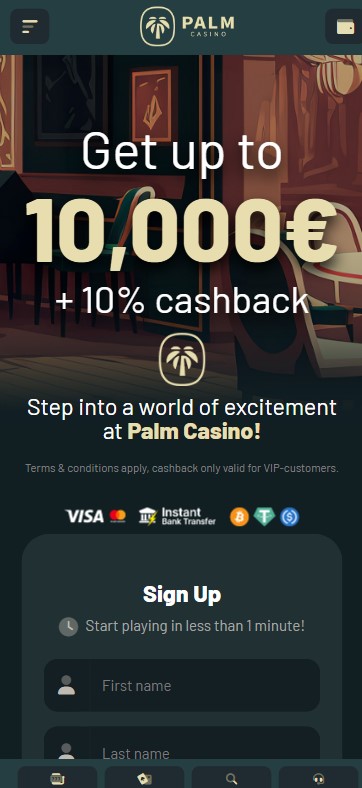 Discover Palm Casino on mobile devices