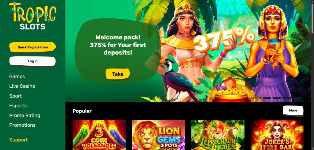 Explore Tropic Slots Casino