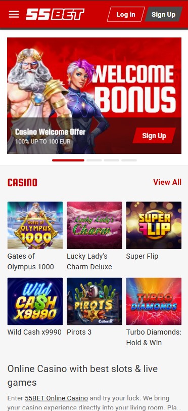 Discover 55Bet Mobile Casino